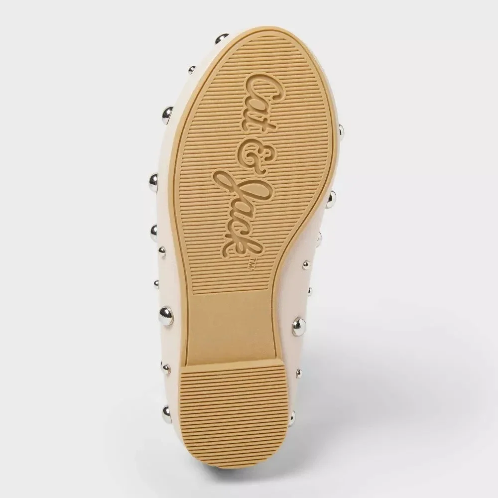 Cat & Jack Heather Stud Ballet Flats‎ Blush Toddler Size 5 New With Tags